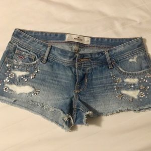 Hollister Jeweled Denim Shorts